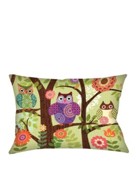 Manual Woodworkers Forest Owls Decorative Pillow - Online Only