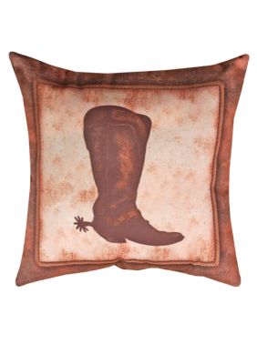 Manual Woodworkers Abilene Ranch Boot Decorative Pillow