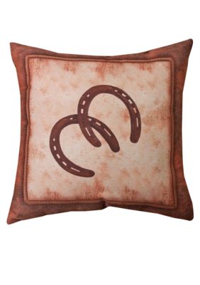 Manual Woodworkers Abilene Ranch Horseshoes Decorative Pillow