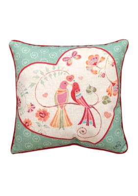 Manual Woodworkers Love Birds Decorative Pillow - Online Only