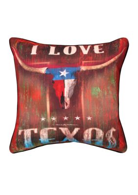 Manual Woodworkers I Love Texas Decorative Pillow - Online Only