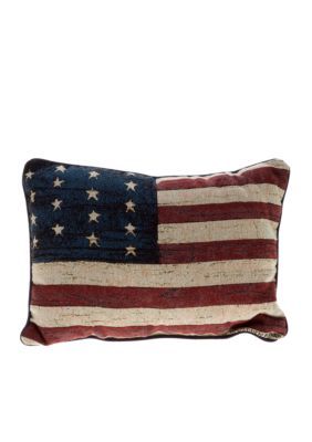 Colonial American Flag Decorative Pillow