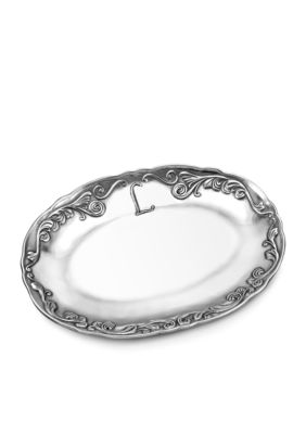 Wilton Armetale&nbsp;Monogram Oval Trays&nbsp;L