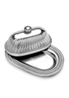 Wilton Armetale Flutes & Pearls Butter Dish