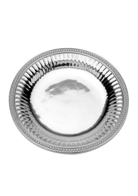 Wilton Armetale Flutes & Pearls Medium Round Tray