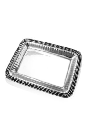 Wilton Armetale Flutes & Pearls 14-in. Rectangular Tray