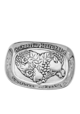 Wilton Armetale Cheerful Heart Bread Tray - Online Only