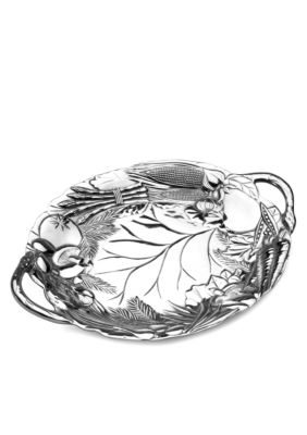 Wilton Armetale Vegetable 20-in. Oval Tray with Handles