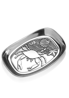 Wilton Armetale Crab and Shell Bread Tray