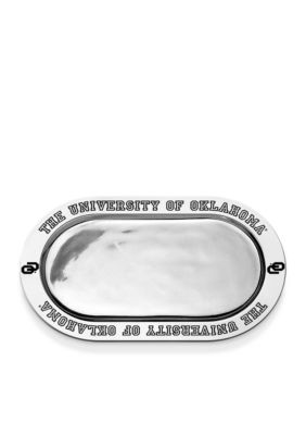 Wilton Armetale Oklahoma Sooners Large Oval Tray