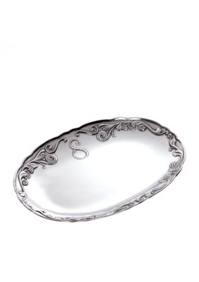 Wilton Armetale Monogram Oval Trays