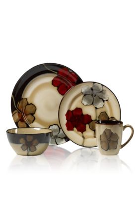 Pfaltzgraff Everyday Painted Poppies 16pc Set