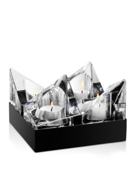 Orrefors Edgy Votive Black Box 4pc