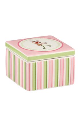 Gorham Merry-Go-Round Little Girl with a Curl Square Trinket Box