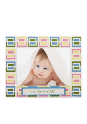 Gorham Merry-Go-Round Pitter Patter 5x7 Our New Godchild Frame