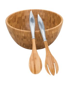 Reed & Barton Bamboo Garden Salad Bowl and Server Set