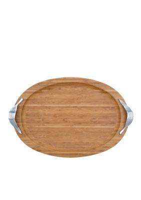 Reed & Barton Bamboo Garden Large Oval Bamboo Tray