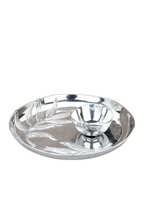Reed & Barton Bamboo Garden Chip and Dip