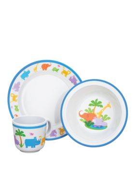 Reed & Barton Jungle Parade 3 Piece Melamine Dinnerware Set