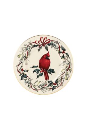 Winter Greetings Fine Cardinal Accent Plate