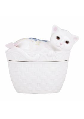 Butterfly Meadow Kitten Covered Bowl