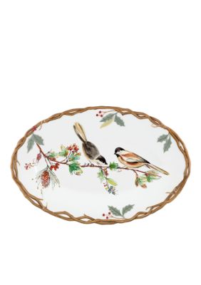 Winter Song Carved Platter