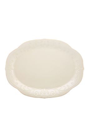 French Perle White Oval Platter