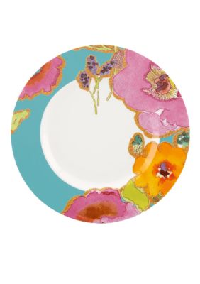 Floral Fusion Aqua Accent Plate