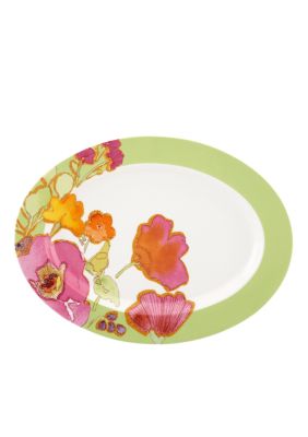 Floral Fusion Kiwi Oval Platter