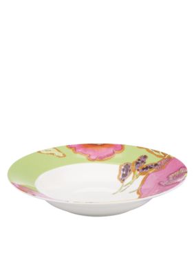 Floral Fusion Kiwi Pasta/Soup Bowl