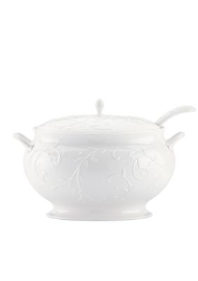 Opal Innocence Carved Soup Tureen with Ladle
