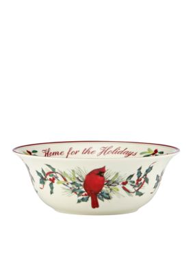 Lenox Winter Greetings Home for the Holidays Bowl