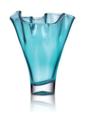 Lenox Turquoise Ruffle Vase