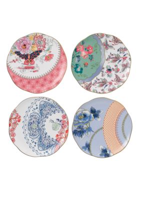 Wedgwood Butterfly Bloom 8.25-in. Plates, Set of 4