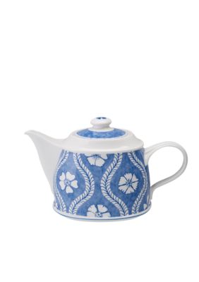 Farmhouse Touch Blue Flowers Teapot