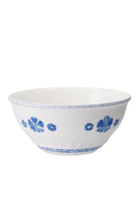 Farmhouse Touch Blue Flowers Small Vegetable Bowl