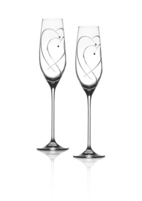 Royal Doulton Two Hearts Entwined Flutes - Online Only