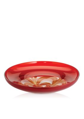 Waterford Evolution Red & Gold Platter 20