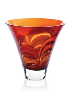 Waterford Evolution Red & Amber Bowl 8