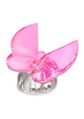 Waterford Butterfly Pink Collectible