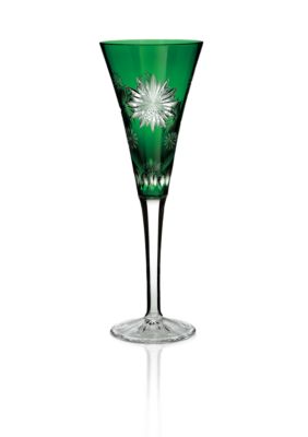 Waterford Snowflake Wishes Courage Prestige Emerald Flute