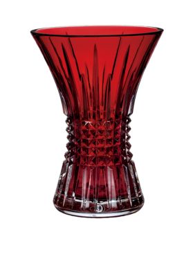 Waterford Lismore Diamond Crimson 8-in. Vase