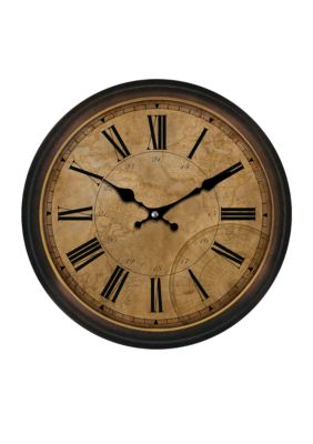 Patton Picture 30-in. Map Clock - Online Only