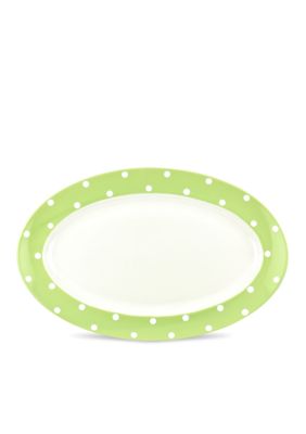 Baking Days Green Oval Platter