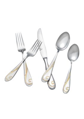 Yamazaki Tableware Golden Wave 5-Piece Place Setting