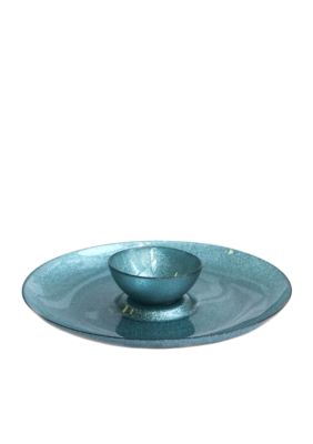 Crystal Clear Notion Blue Chip & Dip Bowl