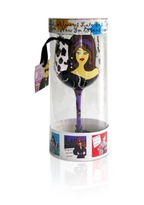 Crystal Clear Mommy's Painted Wine Glass