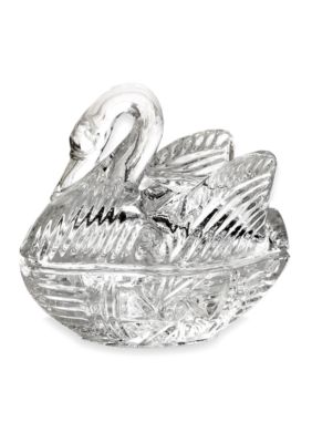 Crystal Clear Swan Decorative Box