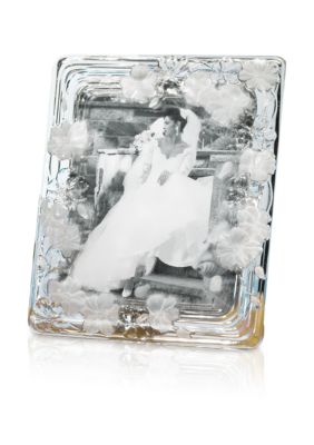Crystal Clear Natalie Floral 8x10 Glass Frame