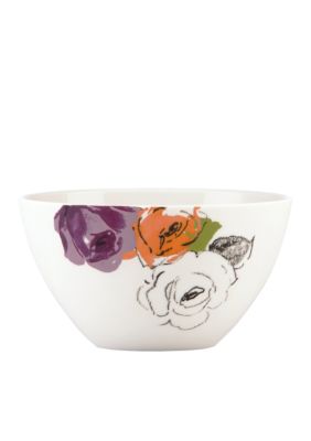 Charcoal Floral Soup/Cereal